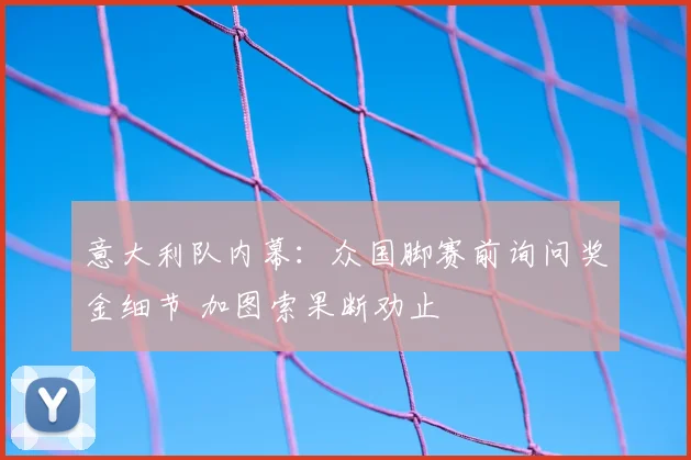 意大利队内幕：众国脚赛前询问奖金细节 加图索果断劝止